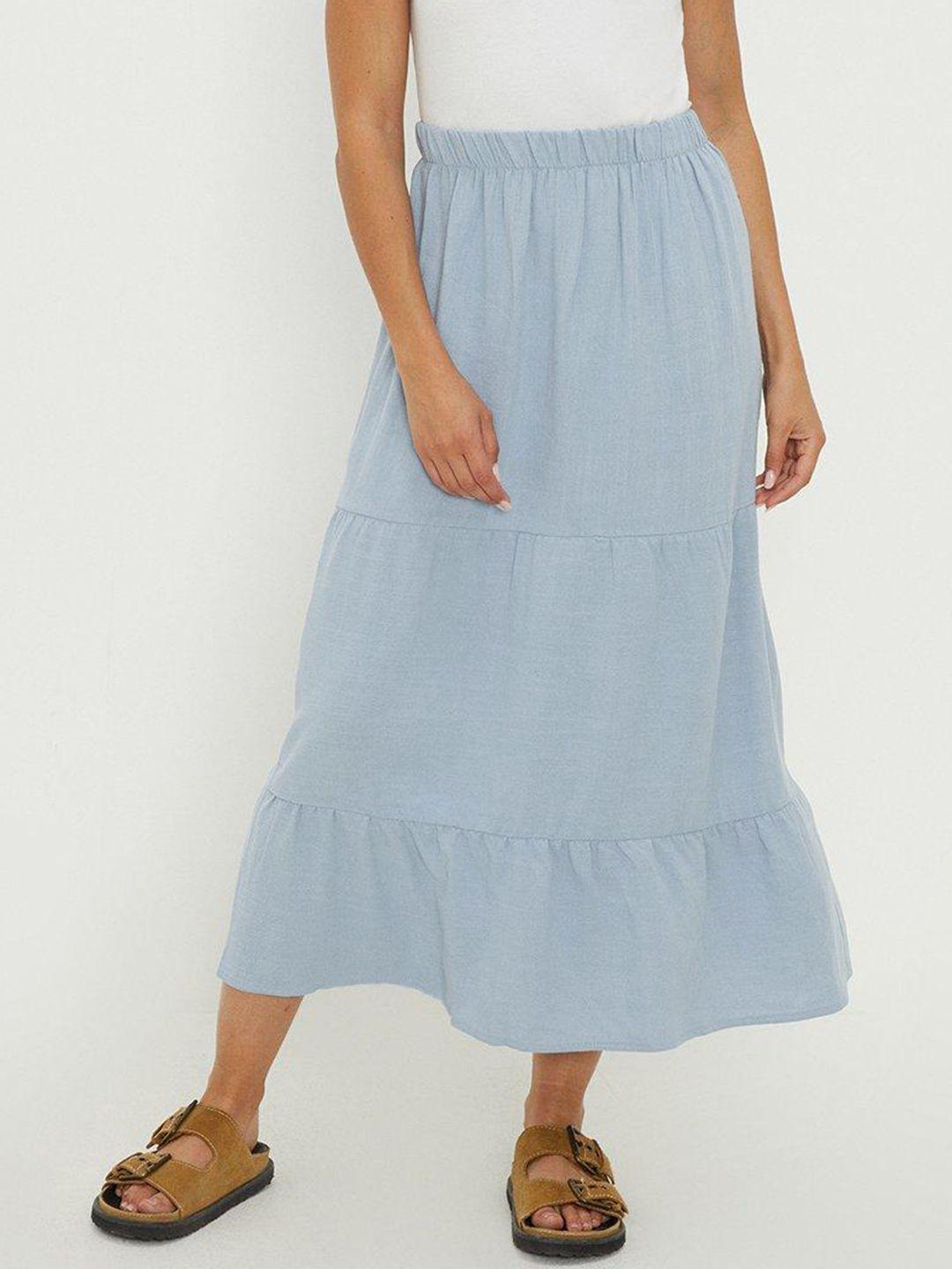 dorothy perkins tiered midi a-line skirt