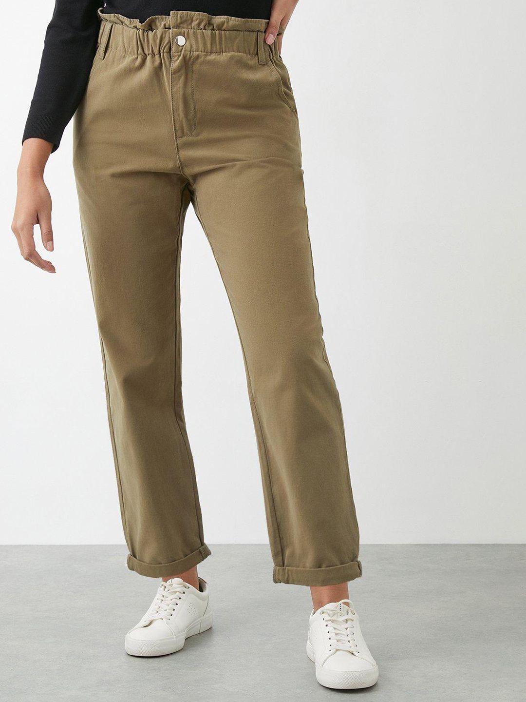 dorothy perkins women cotton paperbag trousers