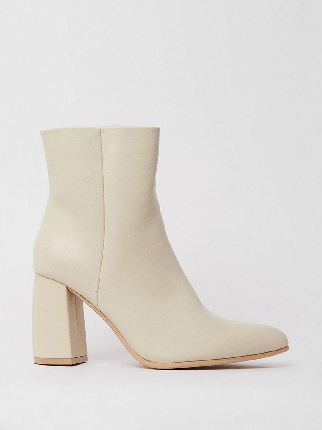 dorothy perkins women mid-top pointed-toe block heel boots