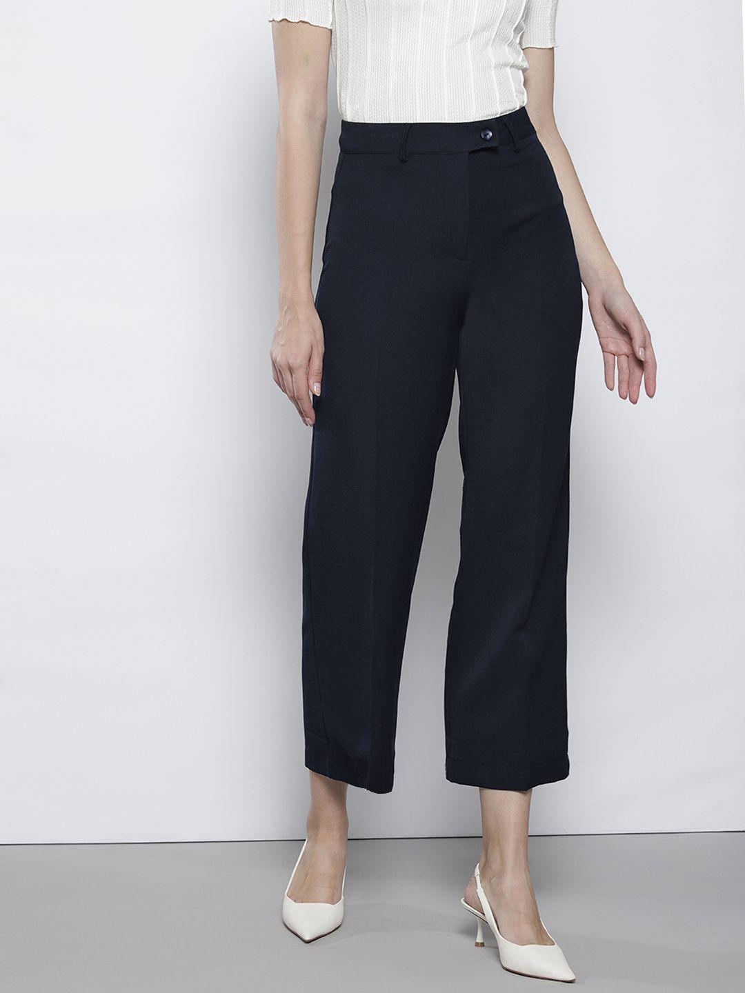 dorothy perkins women petite high-rise wide leg tab trouser