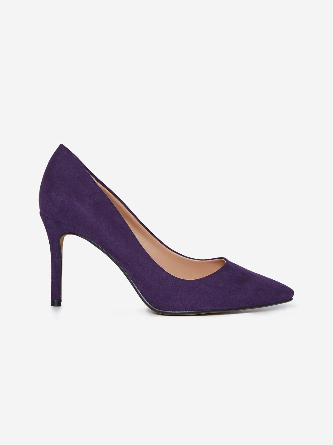 dorothy perkins women purple solid pumps