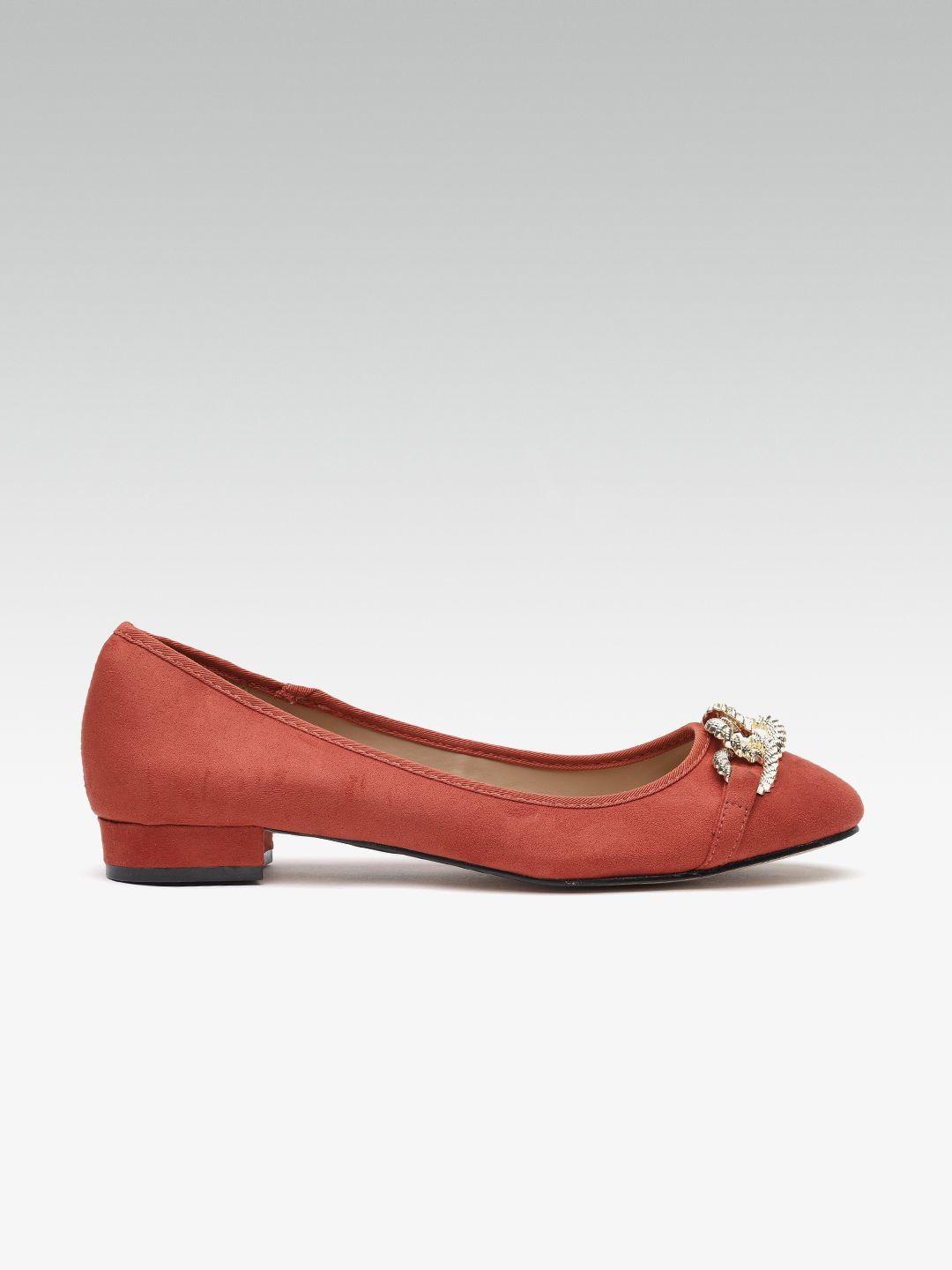 dorothy perkins women rust red solid ballerinas