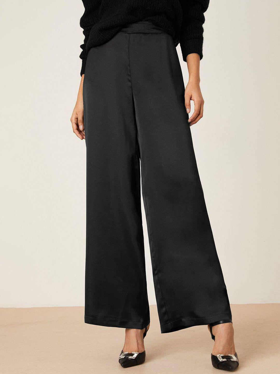 dorothy perkins women satin flared trousers