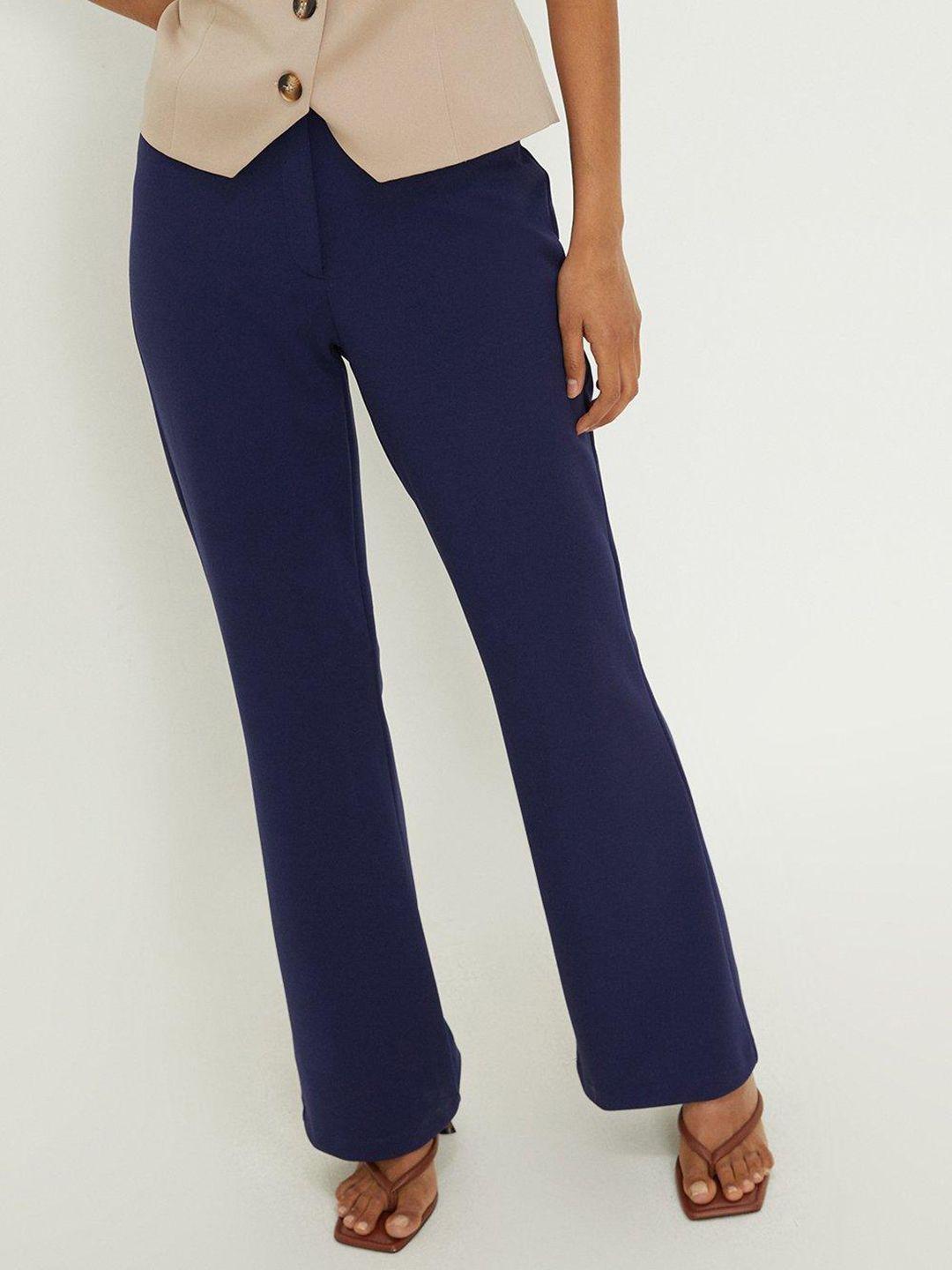 dorothy perkins women solid bootcut trousers