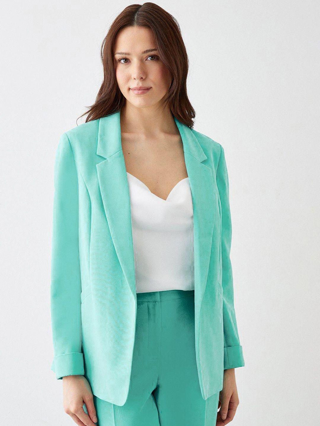 dorothy perkins women solid open front blazer