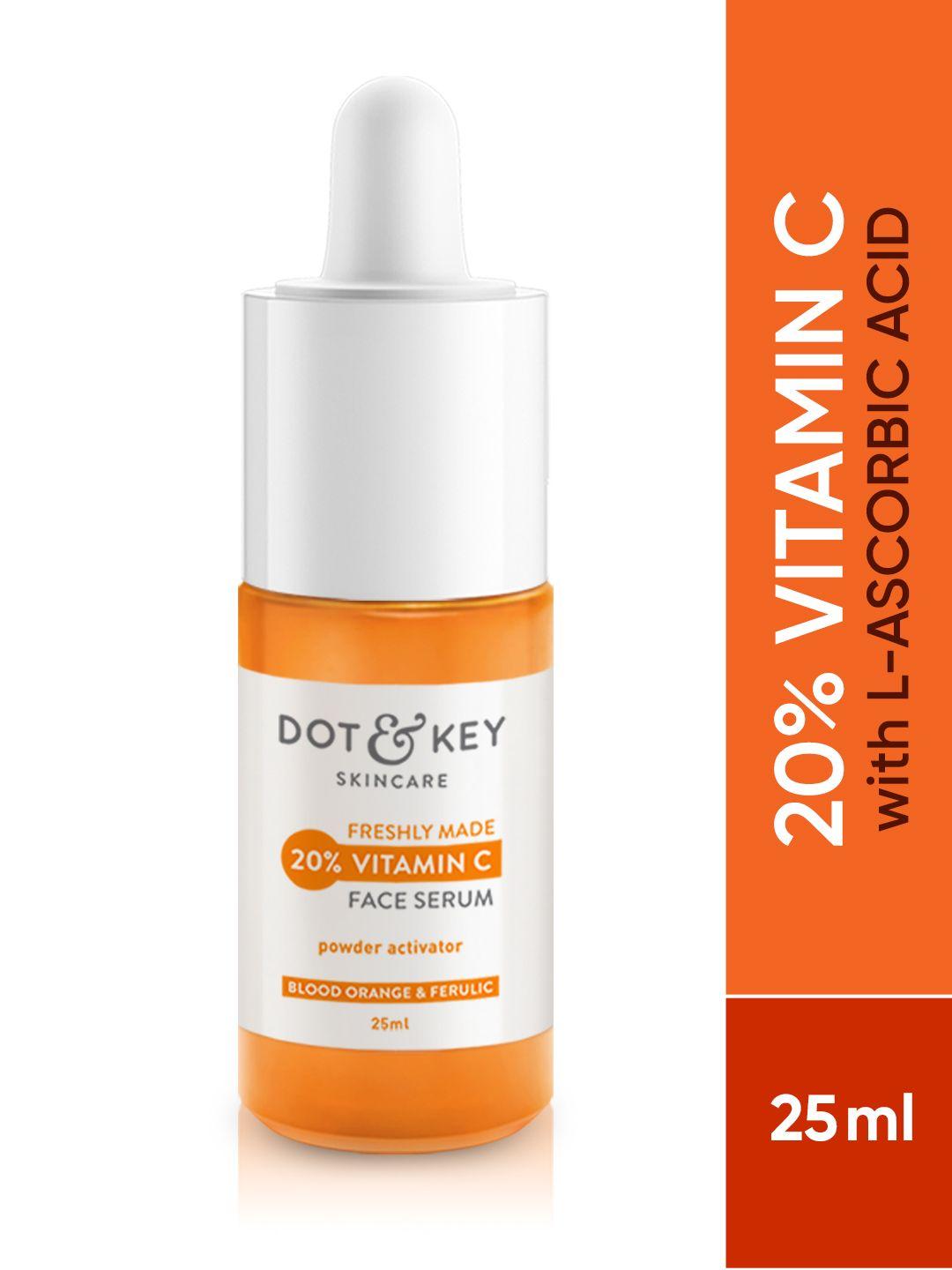 dot & key 20% vitamin c face serum with blood orange & l-ascorbic for glowing skin - 25 ml