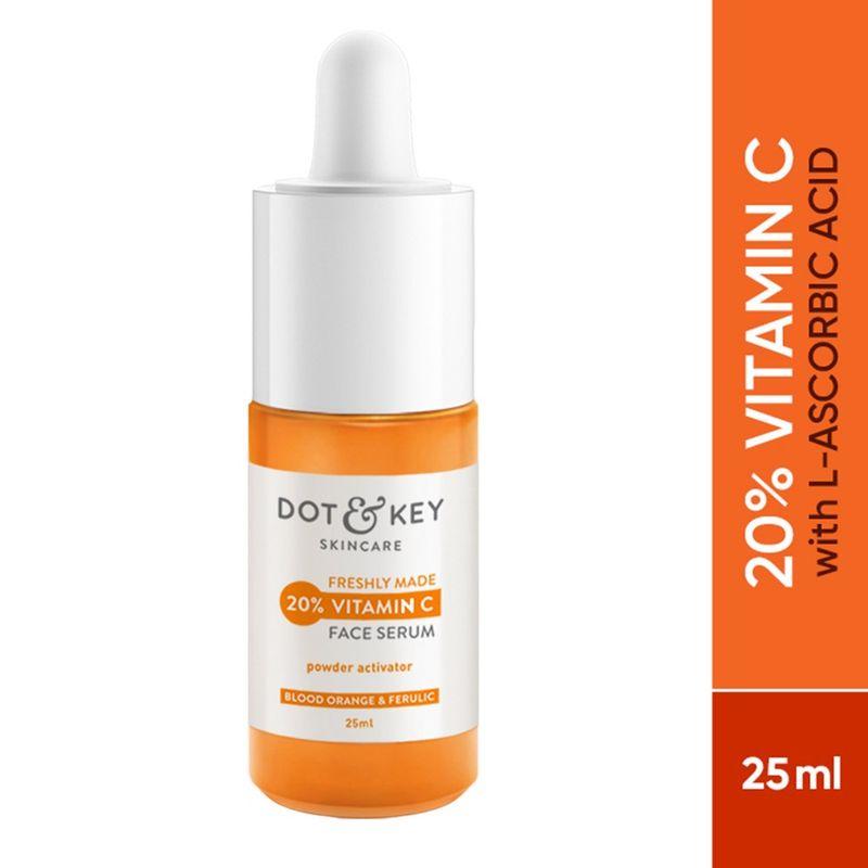dot & key 20% vitamin c face serum with blood orange & l-ascorbic for glowing skin, fades dark spots