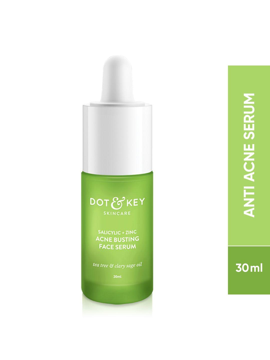 dot & key acne busting salicylic face serum with zinc, tea tree oil for acne & scars -30ml