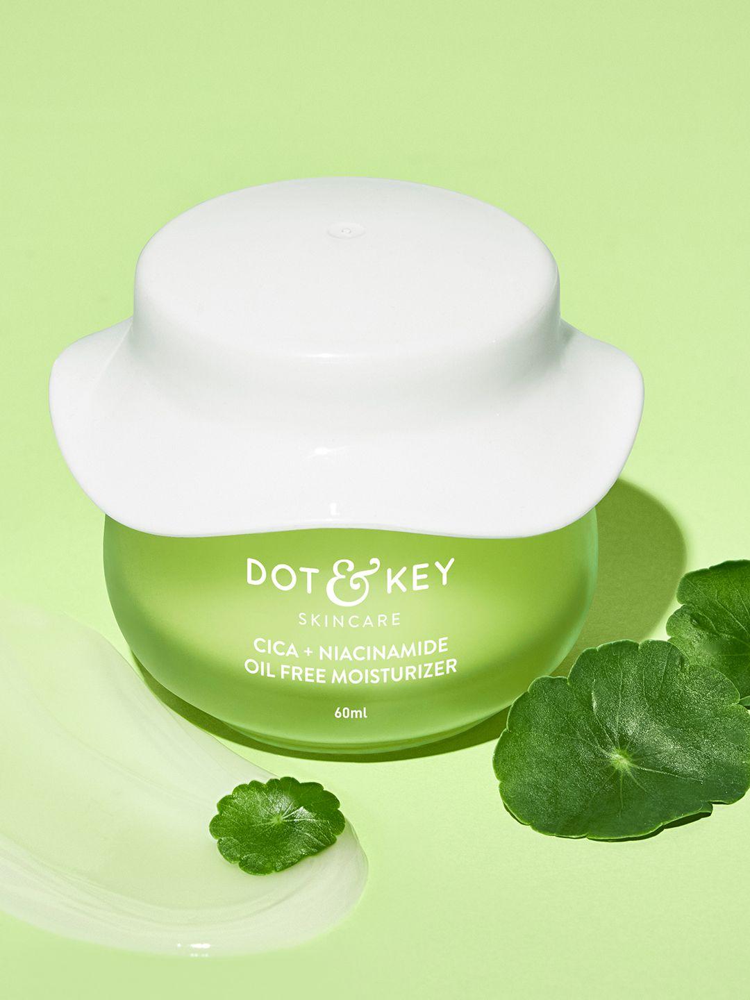 dot & key cica + niacinamide oil-free face moisturizer to treat acne - 60 ml