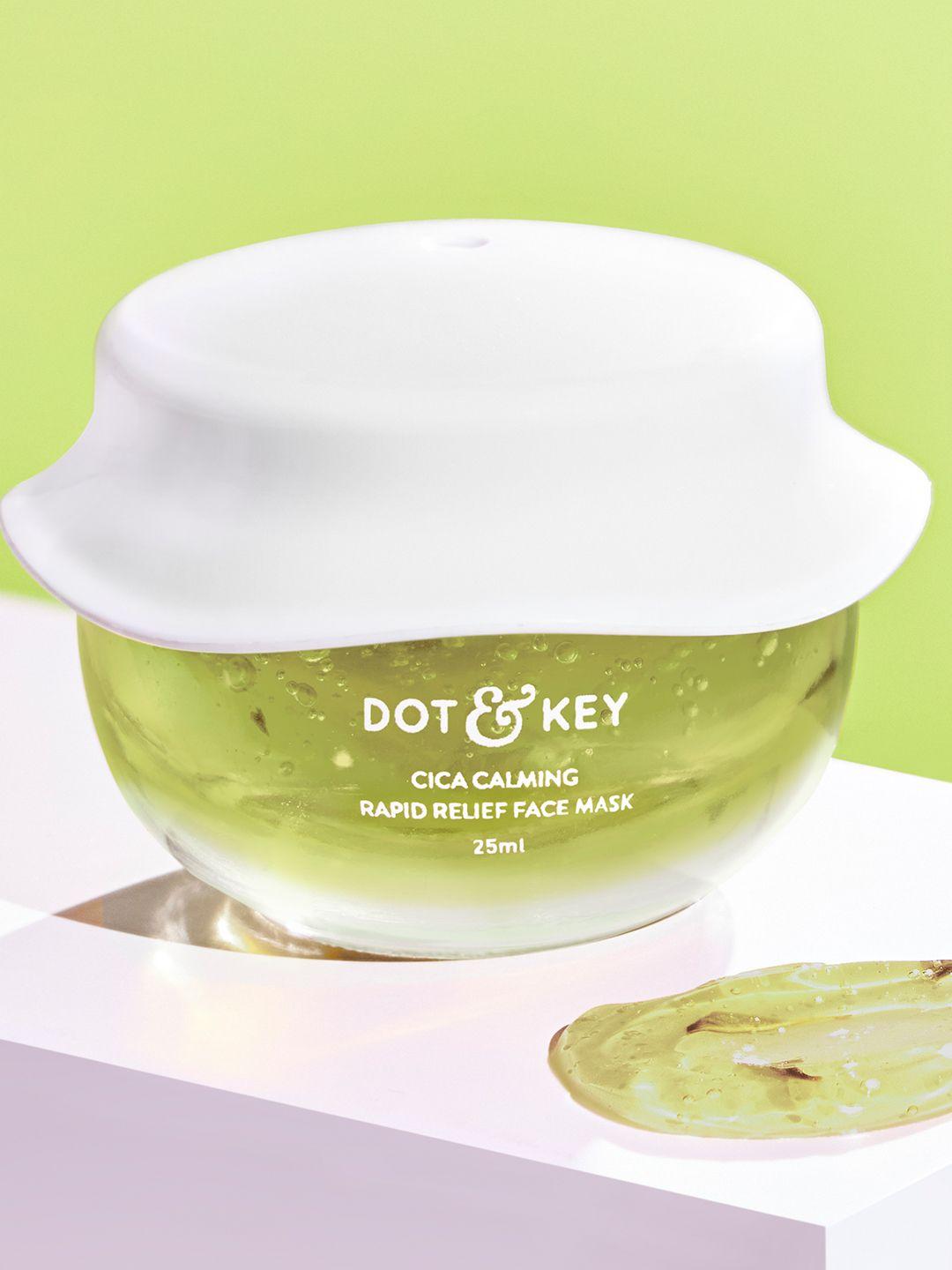 dot & key cica gel face pack with niacinamide for oily & acne prone skin - 25 ml