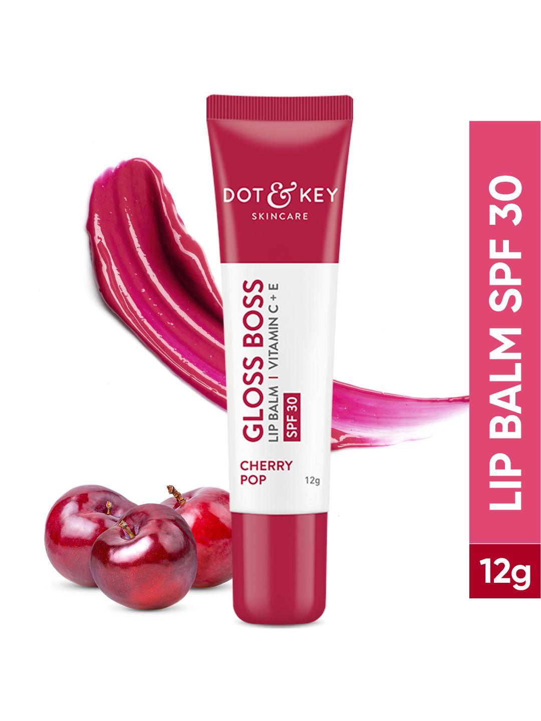 dot & key gloss boss vitamin c+e tinted lip balm with spf 30 12 g - cherry pop