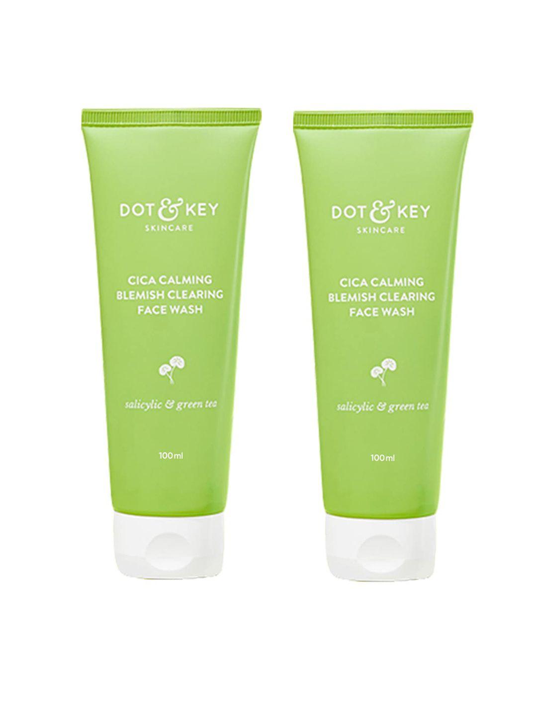 dot & key pack of cica acne free blemish clearing face wash with salicylic acid- 200ml