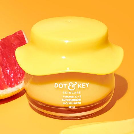 dot & key vitamin c + e sorbet super bright face moisturizer | face moisturizer for glowing skin, pigmentation and dark spot removal | super soft face cream for dry skin & oily skin | for women & men | 60ml