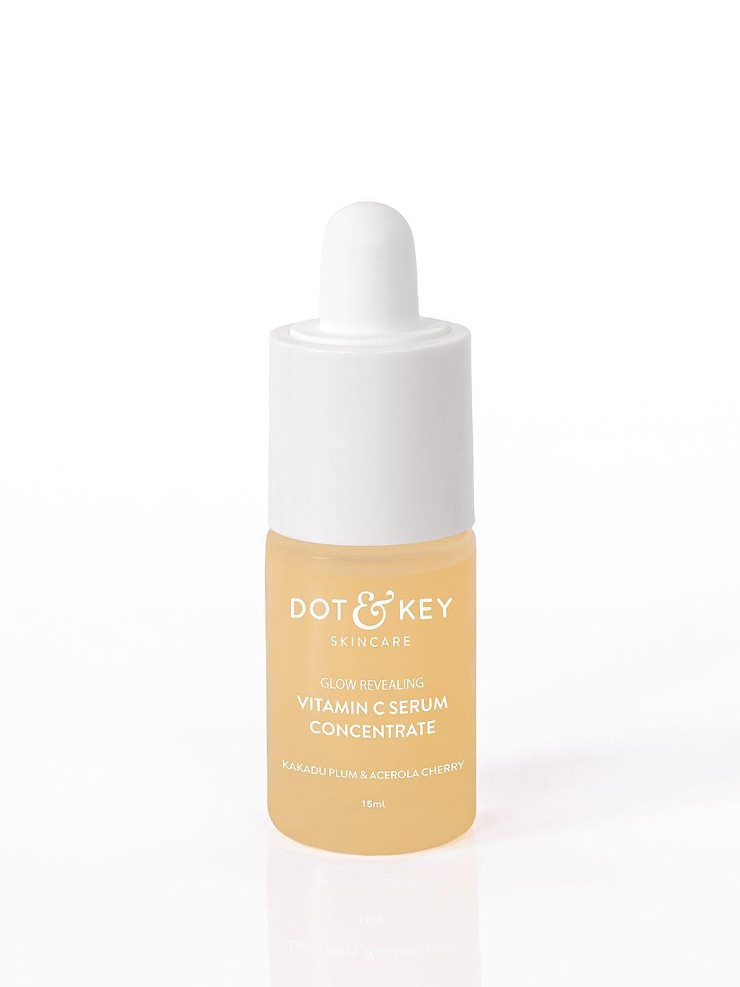 dot & key vitamin c face serum with hyaluronic for glowing skin & reduces dark spots 15ml