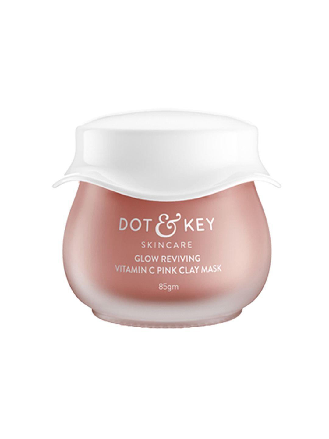 dot & key vitamin c pink clay face mask for glowing skin with vitamin e - 85 g