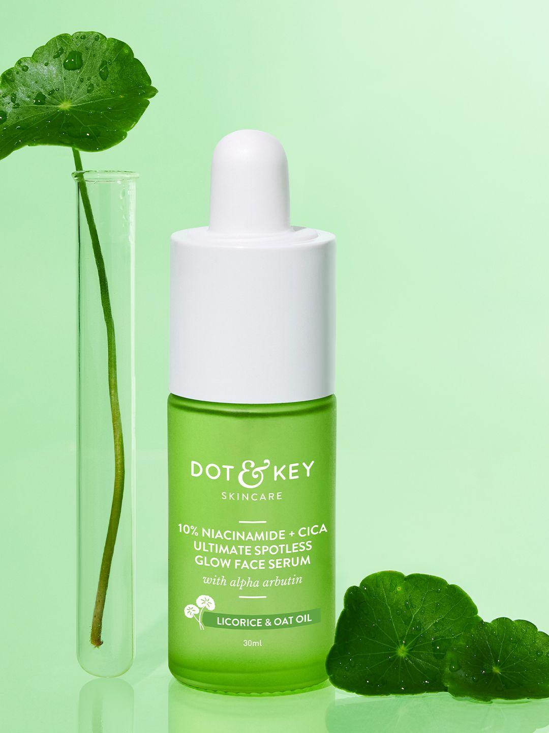 dot & key 10% niacinamide cica anti-acne glow face serum for dark spots & acne scars-30ml