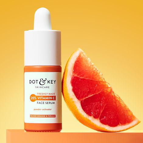 dot & key 20% vitamin c face serum (freshly made) | with hyaluronic & blood orange for skin glow, fights pigmentation & reduce dark spots | 25ml