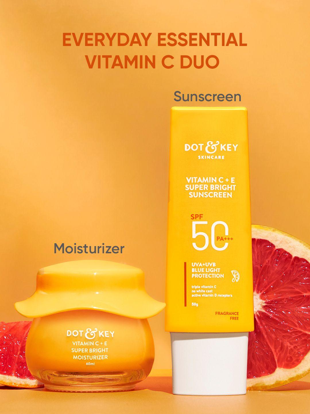 dot & key everyday summer essentials vitamin c duo - glow moisturizer & spf50 sunscreen