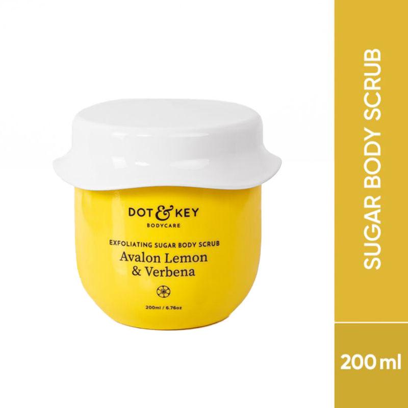 dot & key exfoliating sugar body scrub avalon lemon & verbena