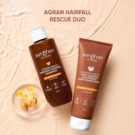 dot & key moringa & argan oil hair care gift set for anti hairfall & fizz control