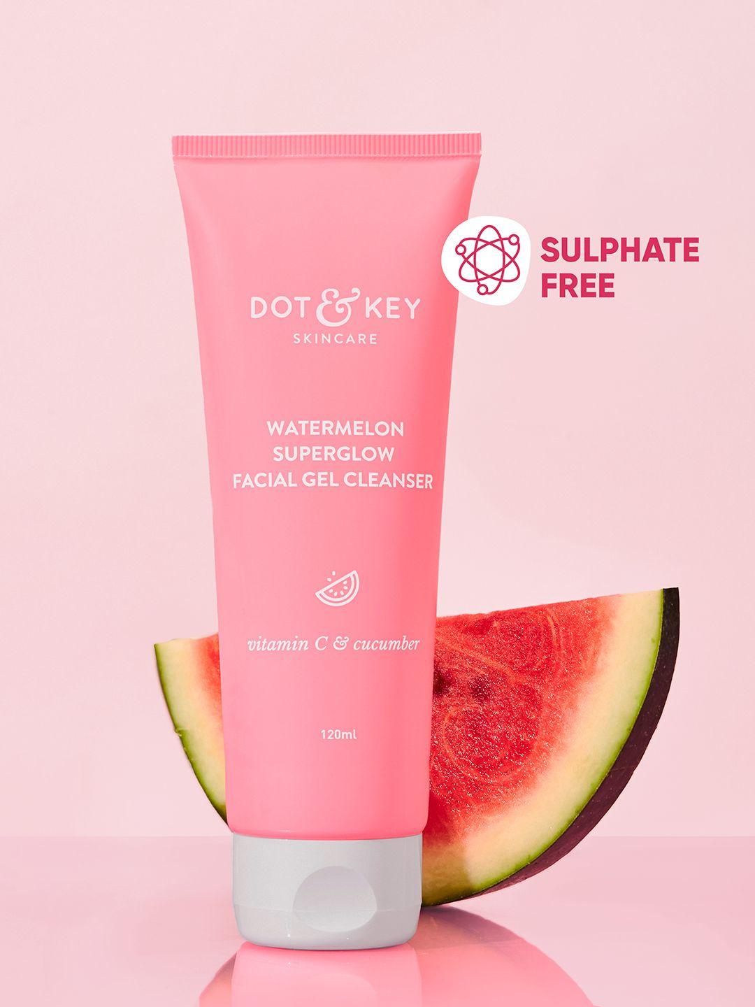 dot & key watermelon superglow facial gel cleanser with vitamin c & cucumber - 100 ml