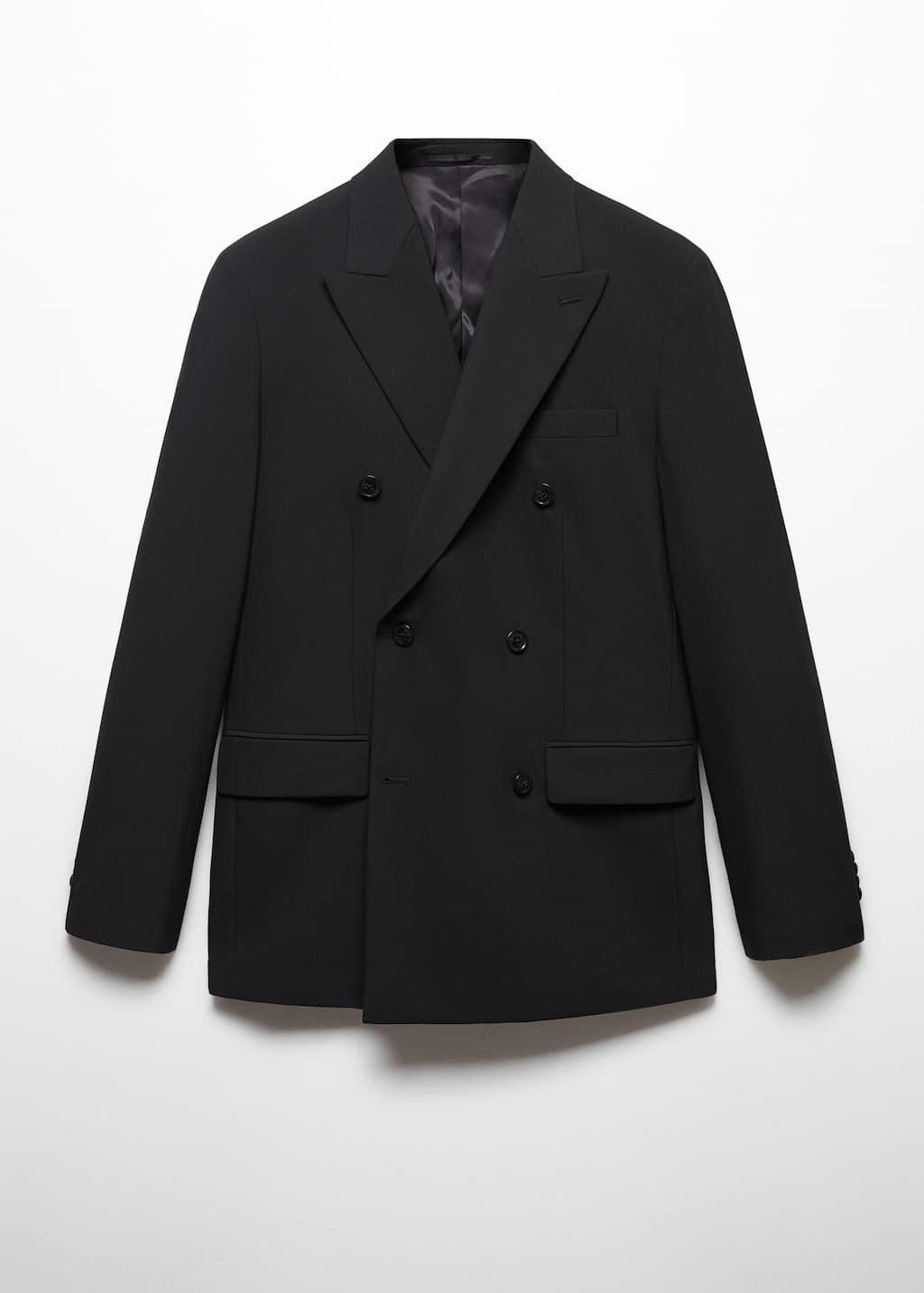 double-breasted regular-fit suit jacket