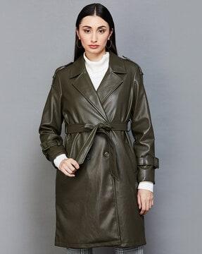 double-breasted trench coat with insert pockets