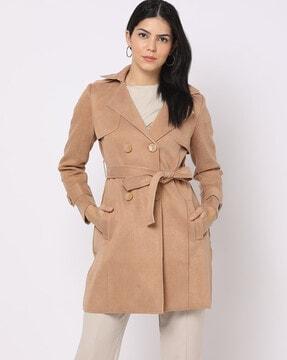 double-breasted trench coat