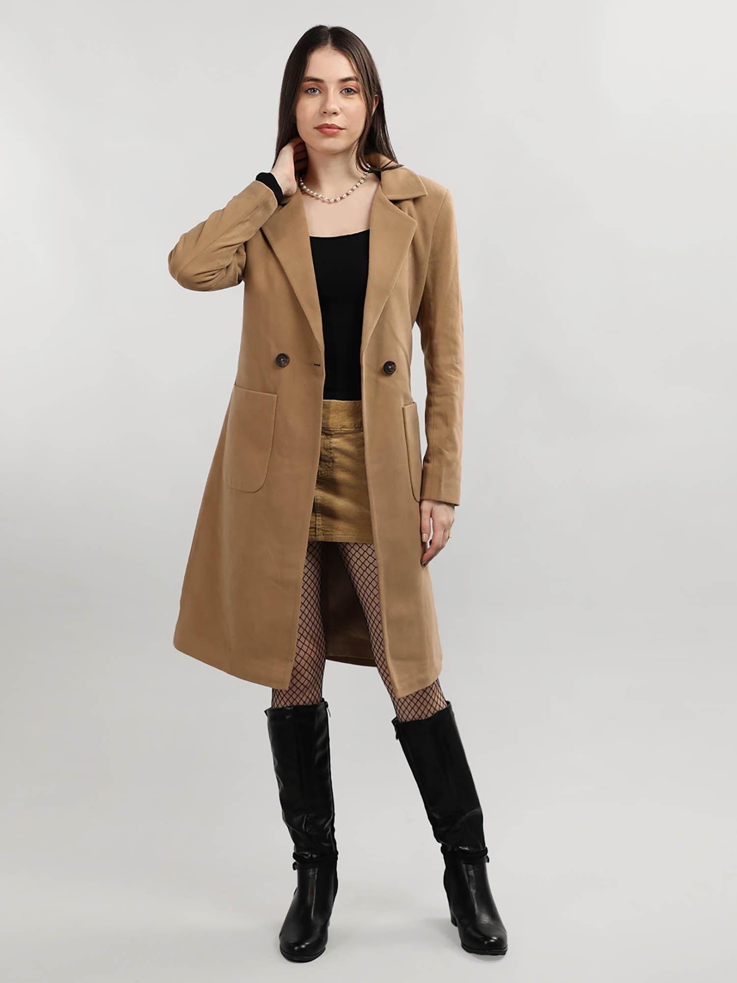 double breasted woolen trench coat (set of 2)