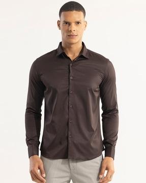 double cuff slim fit shirt