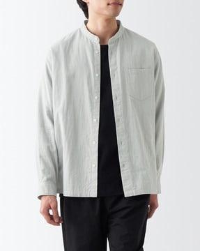 double gouze stand collar shirt