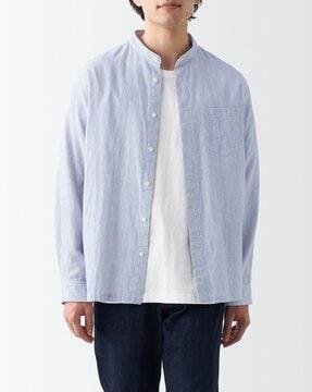 double gouze stand collar shirt