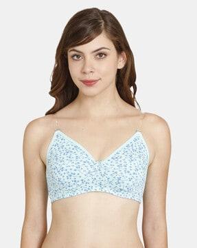 double layered non-wired non-padded 3/4th coverage t-shirt bra