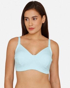 double layered non-wired non-padded full coverage maternity / nursing bra