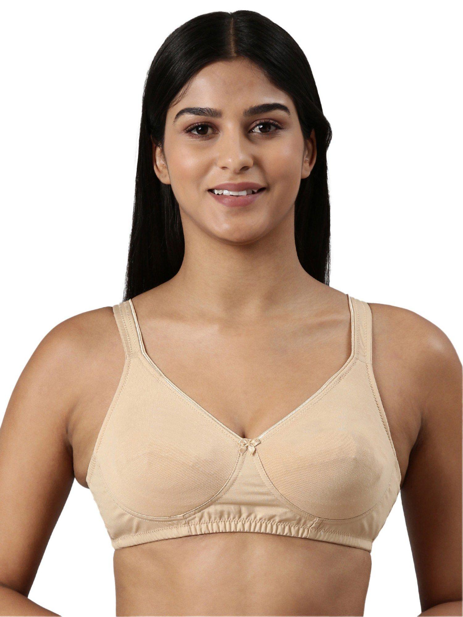 double layered wide strap bra circlet - nude