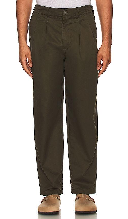 double pleated chino pant