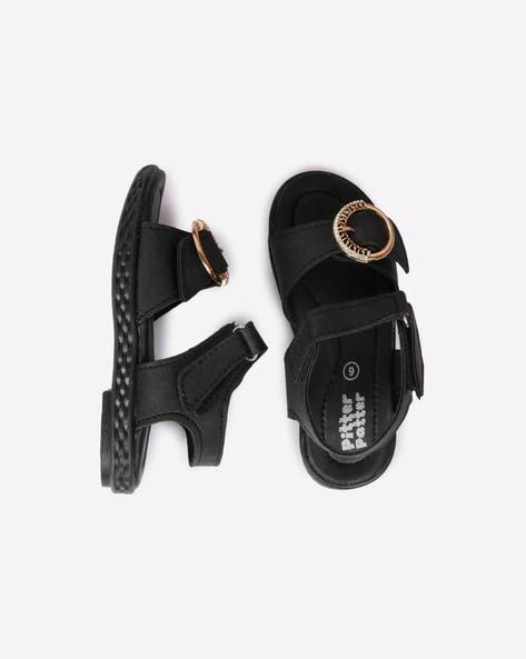 double-strap sandals with buckle closure