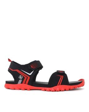 double-strap sandals with velcro closure