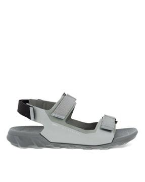 double-strap floater sandals with velcro closure