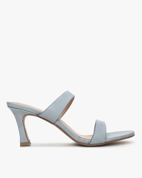 double-strap open-toe stilettos