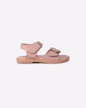 double-strap sandals with buckle closure
