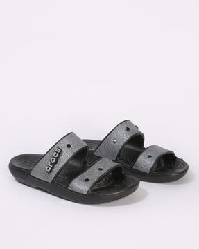 double-strap sandals with perforations