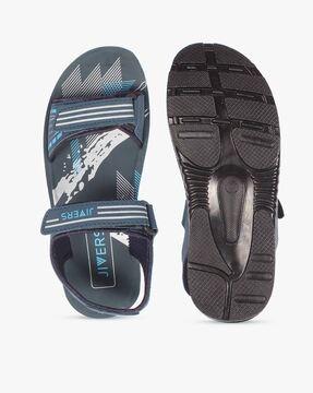 double-strap sandals with velcro closure