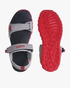 double-strap sandals with velcro closure