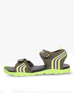 double strap sandals with velcro closure