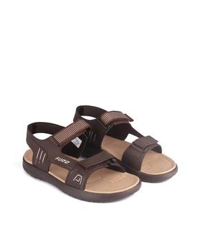 double strap sandals with velcro closure