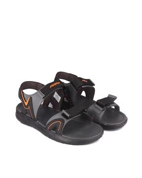 double strap sandals with velcro closure