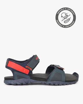 double-strap sandals with velcro fastening