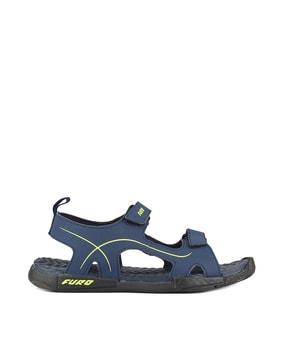 double strap sandals with velcro fastening