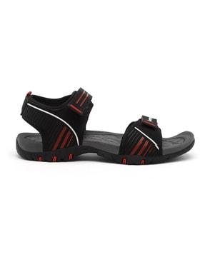 double strap sandals with velcro fastening